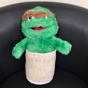 Vintage Sesame Street Oscar the Grouch hand puppet